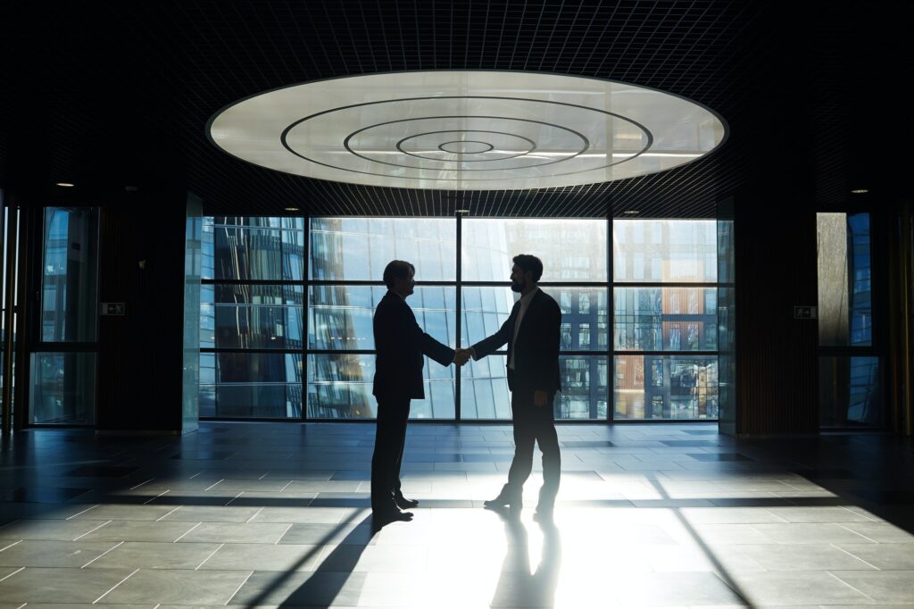 Handshake after agreement